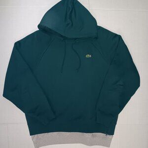 LACOSTE LIVE LAYER EFFECT FLEECE HOODIE SWEATSHIRT